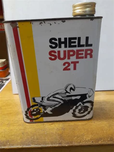 Ancien Bidon Huile Vide Shell Super T Temps Eur Picclick Fr