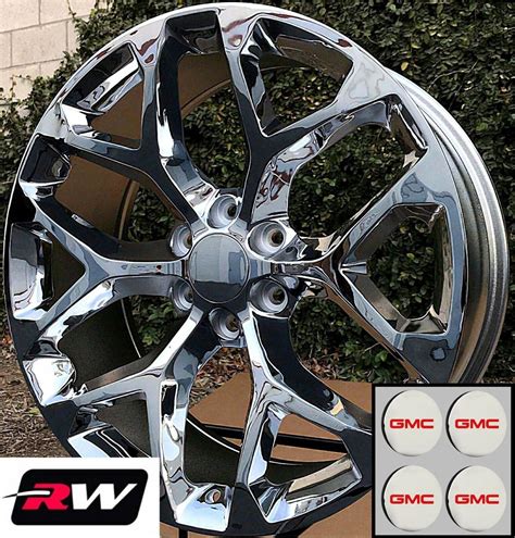 22 Inch Gmc Sierra 1500 Oe Replica Snowflake Wheels Chrome Rims 22 X9 6x139 7