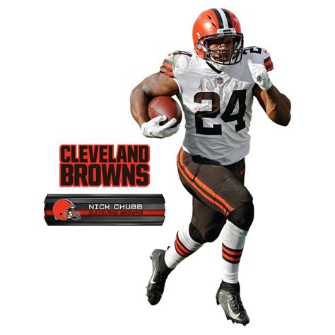 Cleveland Browns Nick Chubb Officially Licensed Nfl Removable Wall