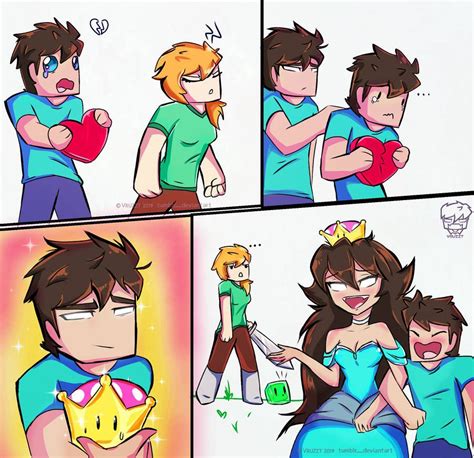 Feliz San Valentin By Vruzzt On Deviantart Minecraft Comics Minecraft Anime Minecraft Funny