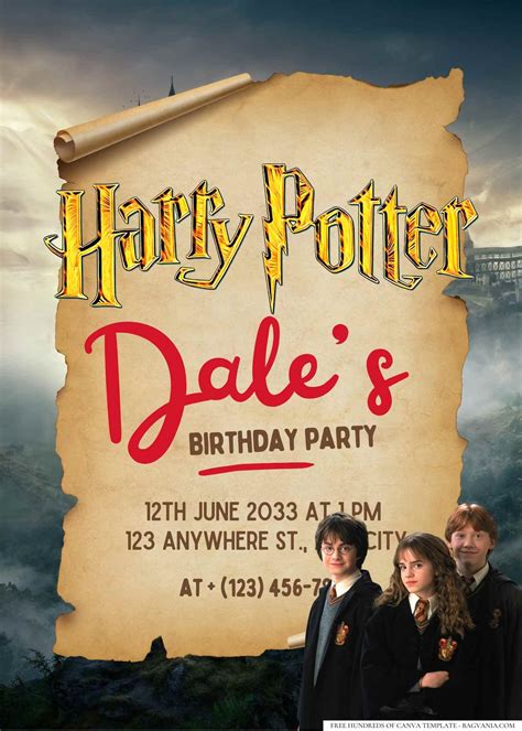 18 Harry Potter Birthday Invitation Templates