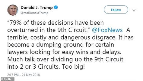 Trump Talks About Breaking Up Left Leaning Ninth Circuit Court Over