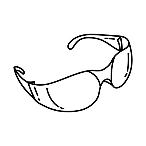 Safety Glasses Icon Doodle Hand Drawn Or Outline Icon Style