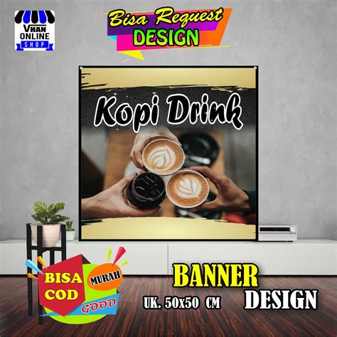 Spanduk Banner Warkop Angkringan Warung Kopi Keren Bagus Lazada