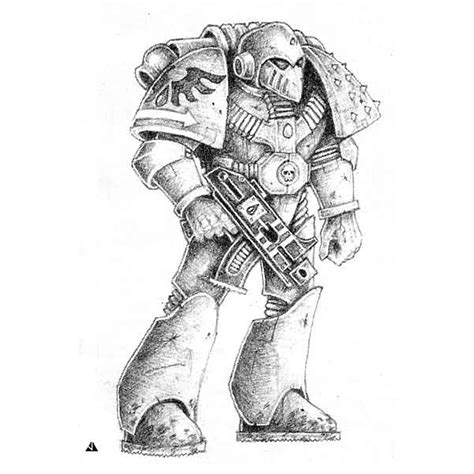 A Space Marine Wearing Mk 6 Armour A Fantastic Piece By The Main Man