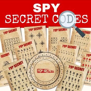 spy secret code kit  lock paper escape tpt