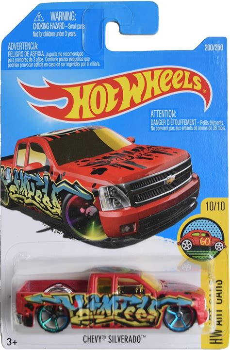 Amazon Hot Wheels Chevy Silverado Hw Art Cars Red Toys Games