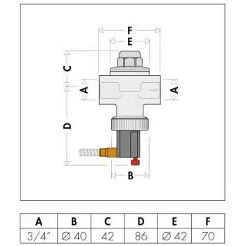 CALEFFI 543 Valvola Scarico Di Sicurezza Termica Ø3 4 F 95C 543513