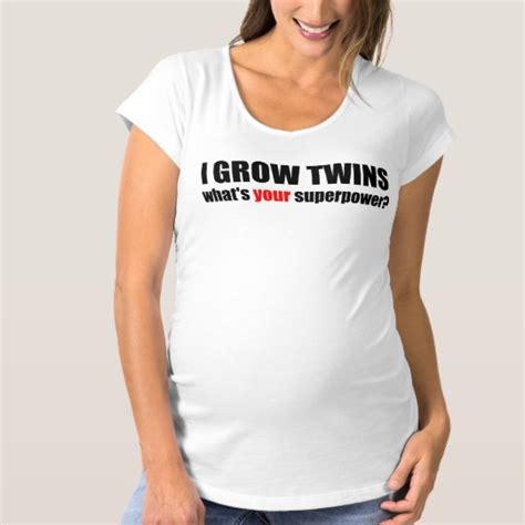 I Grow Twins Funny Maternity Maternity T Shirt