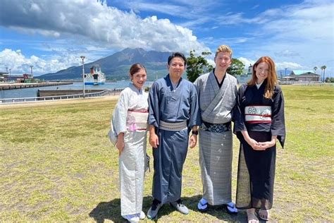 Oshima Tsumugi Kimono Kleid Vermietung von Kagoshima zur Verfügung