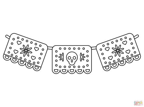 Papel Picado Coloring Page Free Printable Coloring Pages Printable