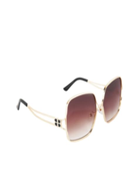 Buy Giordano Women Brown Lens And Gold Toned Round Sunglasses With