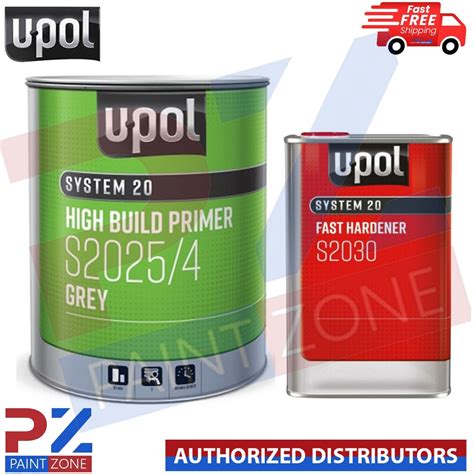 UPol System 20 2K High Build Paint Primer GREY S2025 S2030 Fast