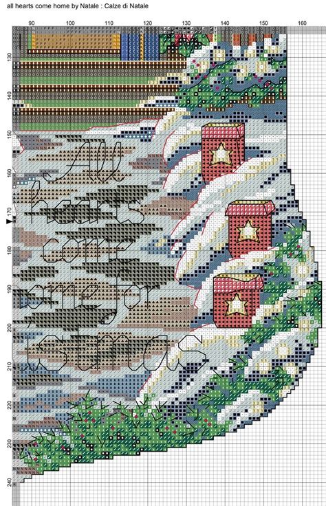 A Cross Stitch Pattern With The Shape Of A Mountain