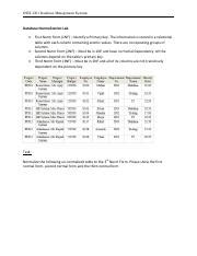 Infs Database Normalization Practice Pdf Infs Database