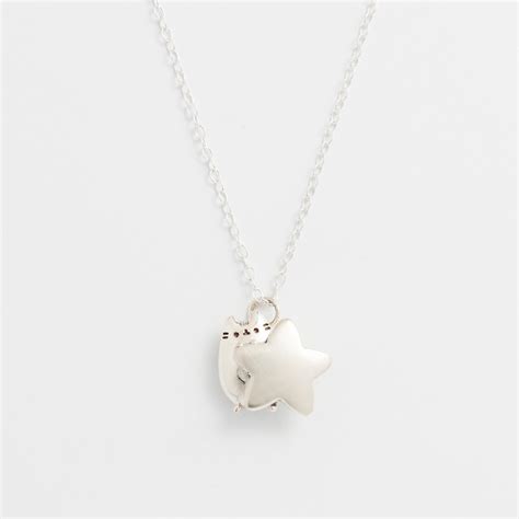 Dreamy Pusheen The Cat Celestial Silver Charm Necklace Licensed To