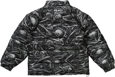 Supreme H R Giger Jacquard Down Puffer Jacket Black Novelship