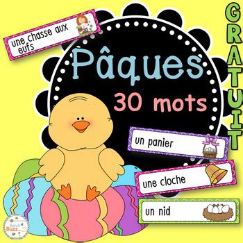 French Easter Word Wall Free P Ques Vocabulaire Gratuit By French Buzz