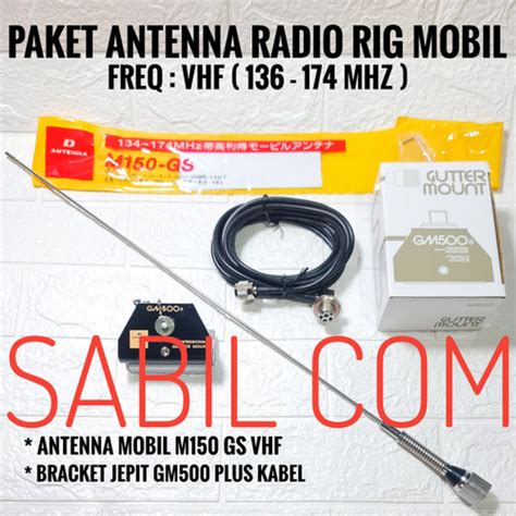 Jual PAKET ANTENA RADIO RIG MOBIL VHF PLUS BRACKET GM500 M150 ANTENNA