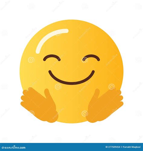 Hugging Face - Emoticon On Yellow Background - Vector Design ...