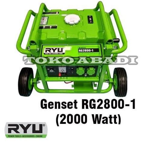 Jual Ryu Generator Bensin Rg Rg Genset Rg Ryu Tkiro