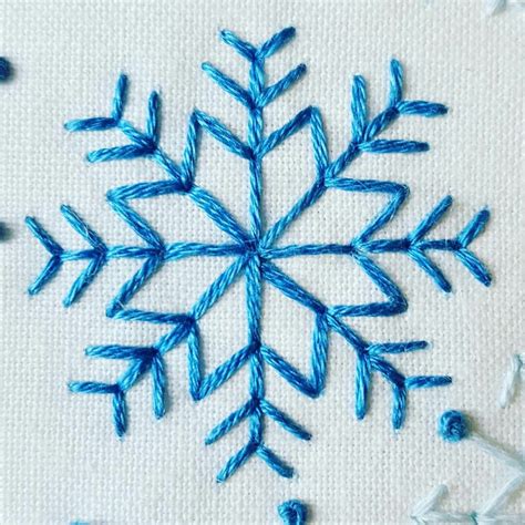 Simple But Effective Stitches Snowflake Embroidery Embroidery