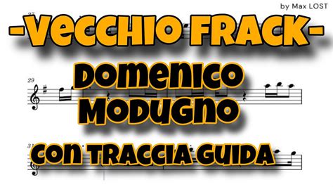 Domenico Modugno Vecchio Frack Traccia Guida Sax Alto Youtube