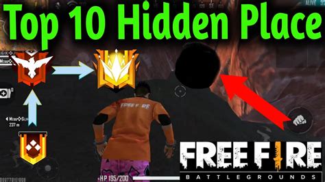 TOP 10 HIDDEN PLACES IN FREE FIRE BEST HIDDEN SECRET PLACES IN