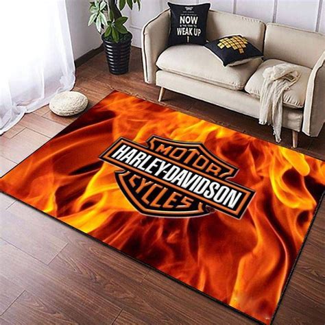 Harley Davidson Motorcycle Rug Home Floor Decor Nama Gladysclothing