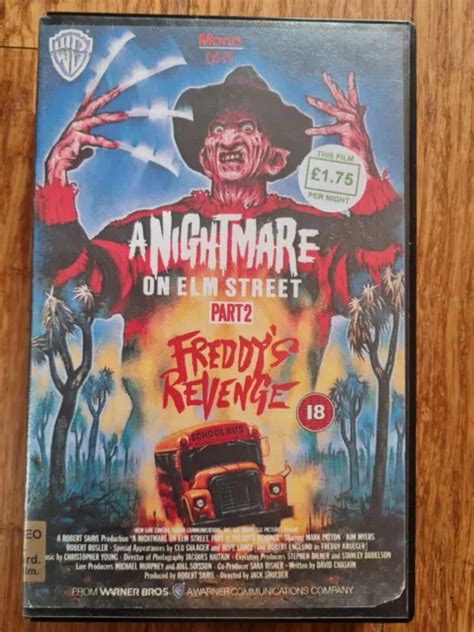 A NIGHTMARE ON Elm Street Part 2 Post Cert Big Box VHS Horror Ex Rental