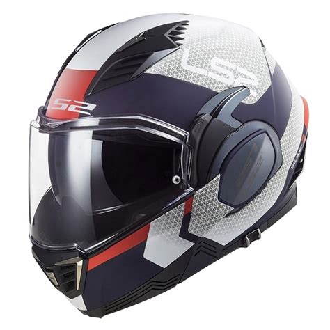 Casco Abatible Ls Ff Valiant Ii Citius Blanco Azul Ff Tienda