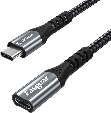 Jp Fasgear Usb C延長ケーブル 10gbps Usb 31 Gen 2 タイプc オス メスコード 4k