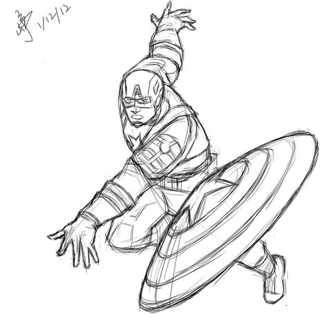 Captain America Drawing At Getdrawings Free Download