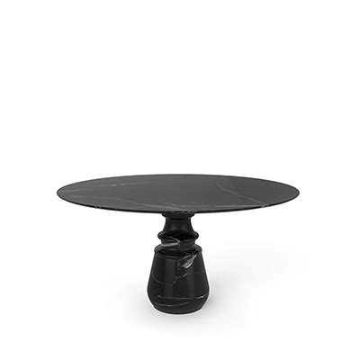 Koket Pietra Round Nero Marquina Dining Table