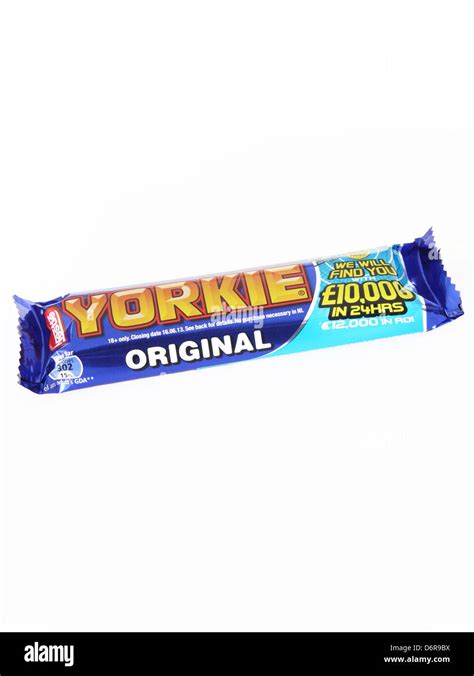 Yorkie Chocolate Bar on a White Background Stock Photo - Alamy