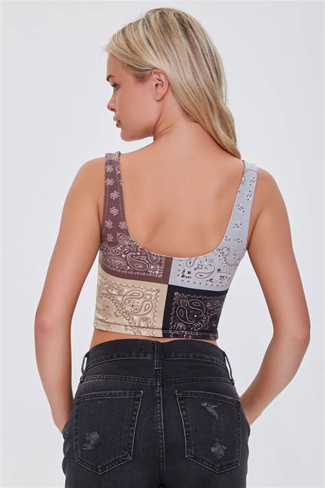 Patchwork Bandana Crop Top