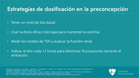 Cómo prescribir el litio durante el embarazo farmacocinética