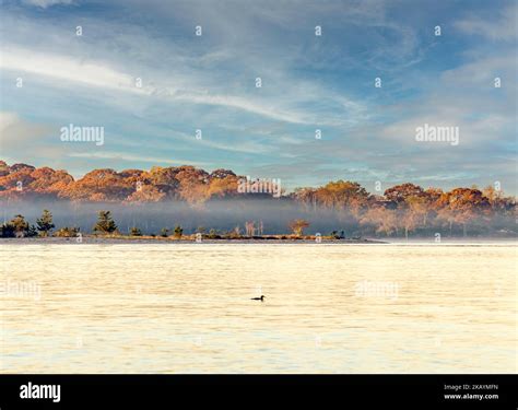 An Early Morning Landscape Of North Haven Ny Stock Photo Alamy