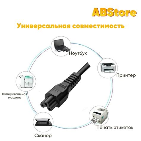 Кабель питания сетевой IEC 320 C5 C6 220В 1 м силовой шнур провод для ...