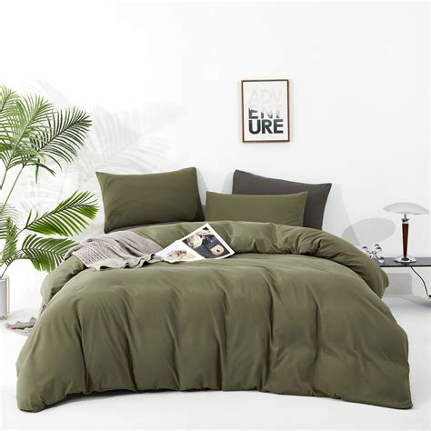 Cottonight Green Comforter Set King Olive Green Bedding Comforter Set