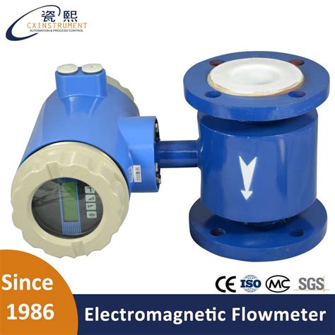 Rubber Lining Cement Sludge Flow Meter Low Cost Slurry Magnetic Flow