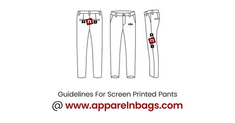 Pant Screen Printed Logo Placement Guide ApparelnBags