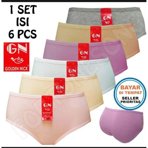 Jual Celana Dalam Wanita Golden Nick Set Isi Pcs Shopee Indonesia