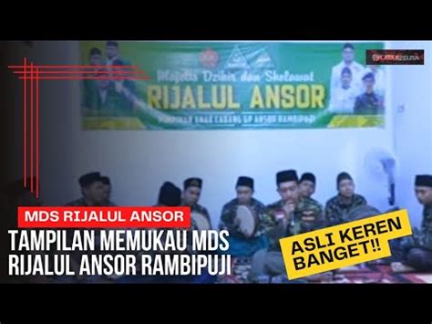 Live Streaming Sholawat Mds Rijalul Ansor Rambipuji Youtube