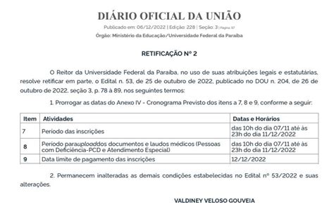 Concurso Ufpb Veja O Resultado Final