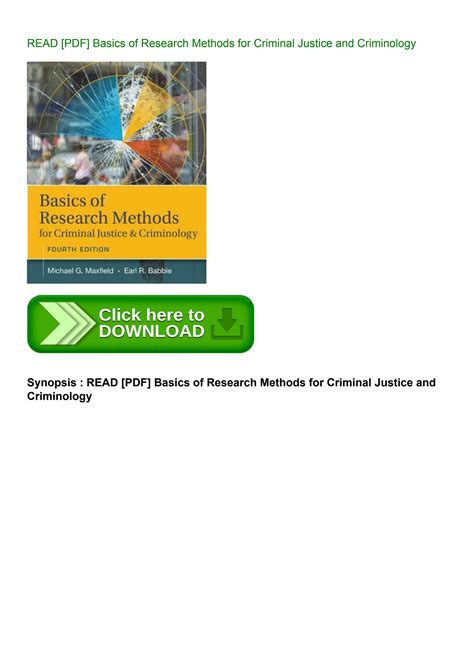 Read Pdf Basics Of Research Methods For Criminal Justice And