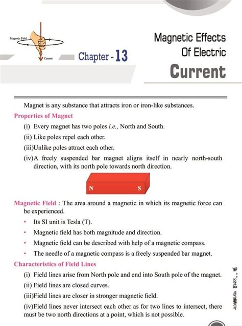 Class Science Notes For Magnetic Effects Of Electric Current Pdf