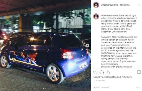 Jarang Yang Tahu Toyota Pernah Rilis Yaris Edisi Superman Ini Wujudnya