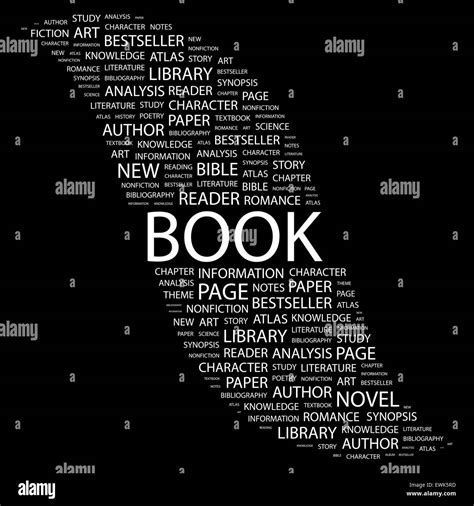 Book Word Cloud Concept Illustration Wordcloud Collage Stock Vector