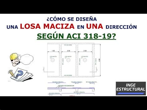 ℹ CÓMO DISEÑAR LOSA MACIZA UNA DIRECCIÓN SEGÚN ACI 318 19 YouTube